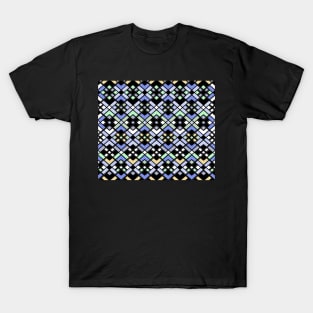 Abstract geometric pattern - blue. T-Shirt